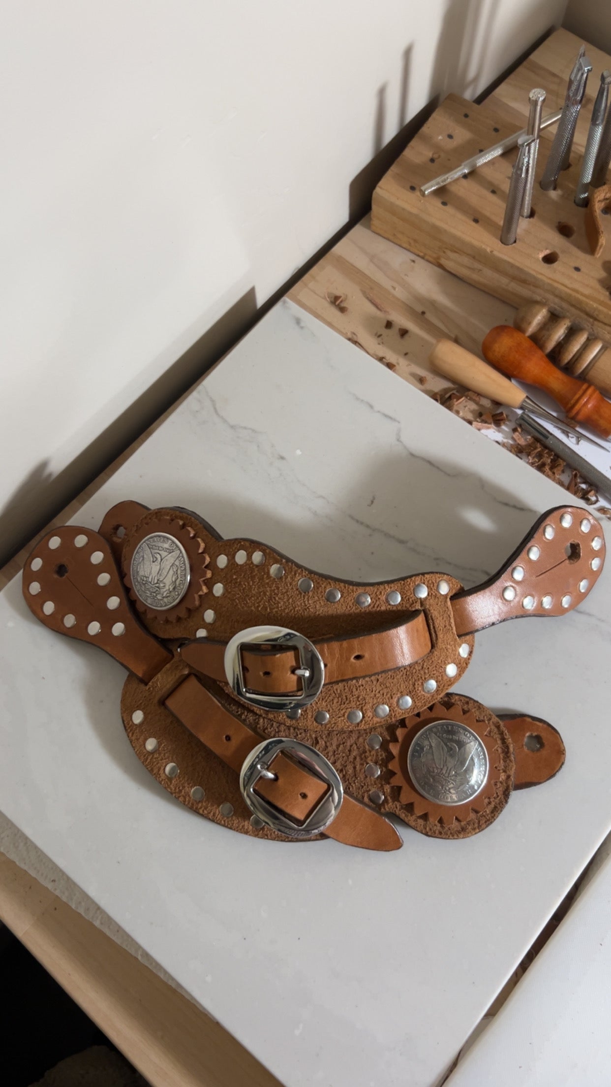 Buckaroo Coin Spur Straps